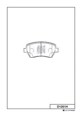D1261H MK Kashiyama Комплект тормозных колодок, дисковый тормоз