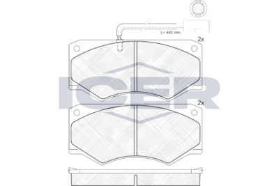 140731 ICER Комплект тормозных колодок, дисковый тормоз
