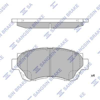 SP1138 Hi-Q Комплект тормозных колодок, дисковый тормоз