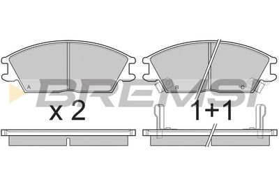 BP2293 BREMSI Комплект тормозных колодок, дисковый тормоз
