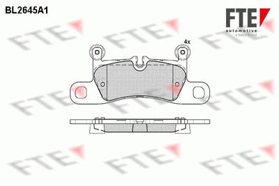 9010888 FTE Комплект тормозных колодок, дисковый тормоз