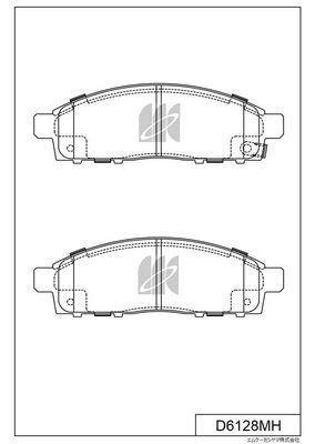 D6128MH MK Kashiyama Комплект тормозных колодок, дисковый тормоз