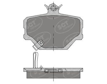 SP405PR SCT - MANNOL Комплект тормозных колодок, дисковый тормоз