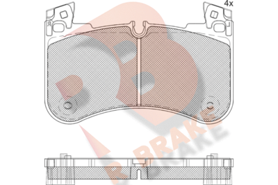 RB2366 R BRAKE Комплект тормозных колодок, дисковый тормоз