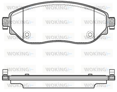 P1717308 WOKING Комплект тормозных колодок, дисковый тормоз