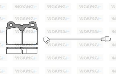 P027302 WOKING Комплект тормозных колодок, дисковый тормоз