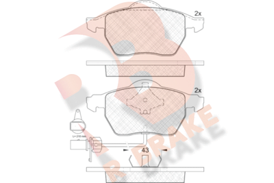 RB1331203 R BRAKE Комплект тормозных колодок, дисковый тормоз