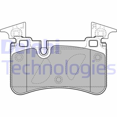 LP2151 DELPHI Комплект тормозных колодок, дисковый тормоз