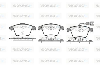 P1145301 WOKING Комплект тормозных колодок, дисковый тормоз