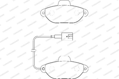 WBP21436C WAGNER Комплект тормозных колодок, дисковый тормоз