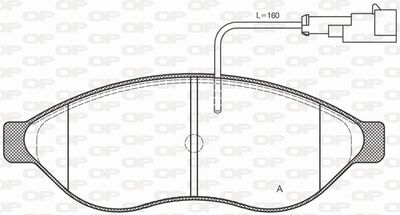 BPA123711 OPEN PARTS Комплект тормозных колодок, дисковый тормоз