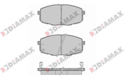 N09245 DIAMAX Комплект тормозных колодок, дисковый тормоз