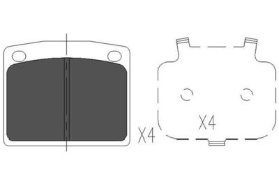 KBP2038 KAVO PARTS Комплект тормозных колодок, дисковый тормоз