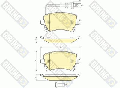 6115571 GIRLING Комплект тормозных колодок, дисковый тормоз