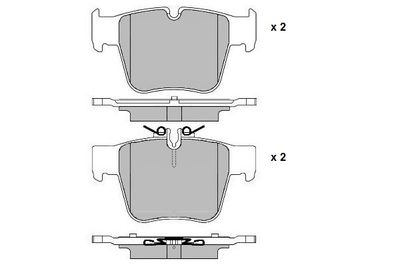 121728 E.T.F. Комплект тормозных колодок, дисковый тормоз