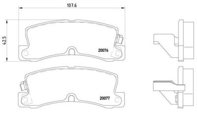 P83017 BREMBO Комплект тормозных колодок, дисковый тормоз