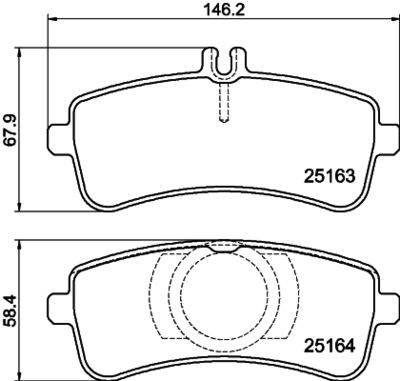 8DB355021371 HELLA PAGID Комплект тормозных колодок, дисковый тормоз