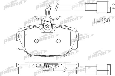 PBP660 PATRON Комплект тормозных колодок, дисковый тормоз