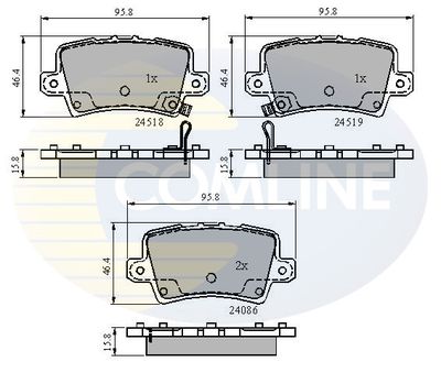 CBP31587 COMLINE Комплект тормозных колодок, дисковый тормоз