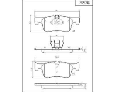 FBP4218 FI.BA Комплект тормозных колодок, дисковый тормоз