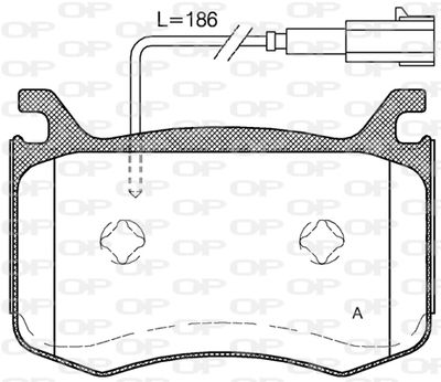 BPA172102 OPEN PARTS Комплект тормозных колодок, дисковый тормоз