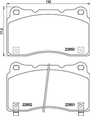 8DB355039151 HELLA Комплект тормозных колодок, дисковый тормоз