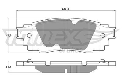 TX1898 TOMEX Brakes Комплект тормозных колодок, дисковый тормоз