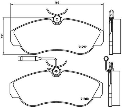 P23069 BREMBO Комплект тормозных колодок, дисковый тормоз