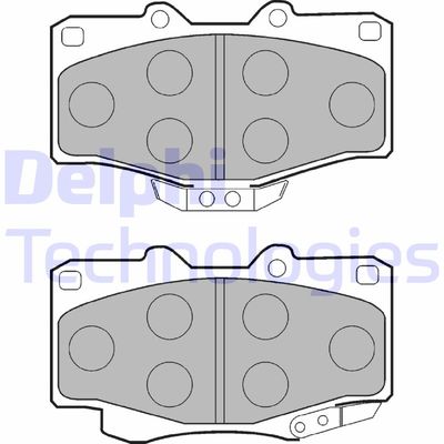 LP854 DELPHI Комплект тормозных колодок, дисковый тормоз