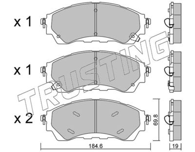 13430 TRUSTING Комплект тормозных колодок, дисковый тормоз