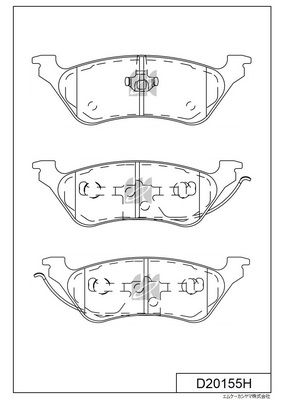 D20155H MK Kashiyama Комплект тормозных колодок, дисковый тормоз