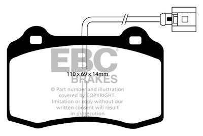 DP211402 EBC Brakes Комплект тормозных колодок, дисковый тормоз