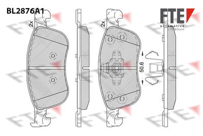 BL2876A1 FTE Комплект тормозных колодок, дисковый тормоз