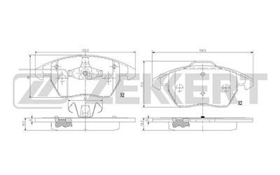 BS1375 ZEKKERT Комплект тормозных колодок, дисковый тормоз