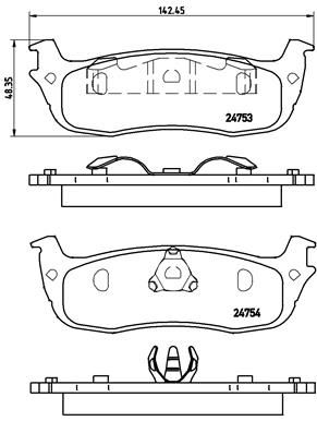 P24083 BREMBO Комплект тормозных колодок, дисковый тормоз