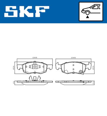 VKBP80138A SKF Комплект тормозных колодок, дисковый тормоз