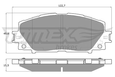 TX1935 TOMEX Brakes Комплект тормозных колодок, дисковый тормоз