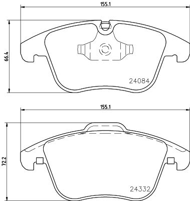 PCP1378 DON Комплект тормозных колодок, дисковый тормоз