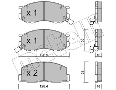 2204550 METELLI Комплект тормозных колодок, дисковый тормоз