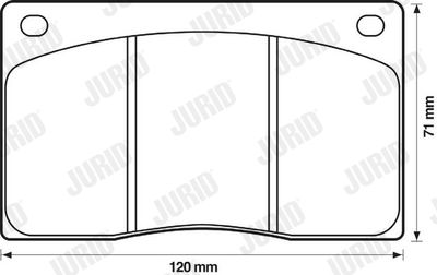 571533D JURID Комплект тормозных колодок, дисковый тормоз