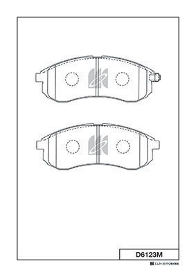 D6123M MK Kashiyama Комплект тормозных колодок, дисковый тормоз