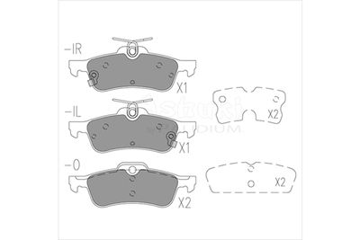 H02641 ASHUKI by Palidium Комплект тормозных колодок, дисковый тормоз