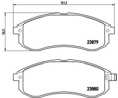 P54033 BREMBO Комплект тормозных колодок, дисковый тормоз