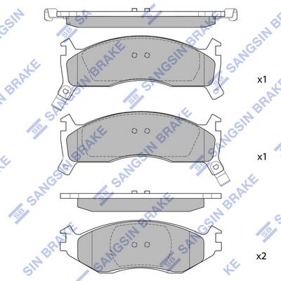 SP1293 Hi-Q Комплект тормозных колодок, дисковый тормоз