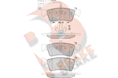 RB1816203 R BRAKE Комплект тормозных колодок, дисковый тормоз