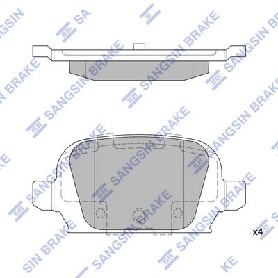 SP1864 Hi-Q Комплект тормозных колодок, дисковый тормоз