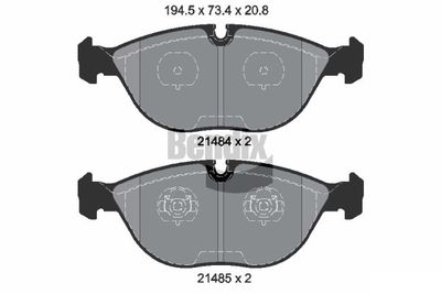 BPD1800 BENDIX Braking Комплект тормозных колодок, дисковый тормоз