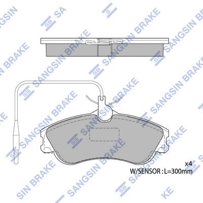 SP1743 Hi-Q Комплект тормозных колодок, дисковый тормоз