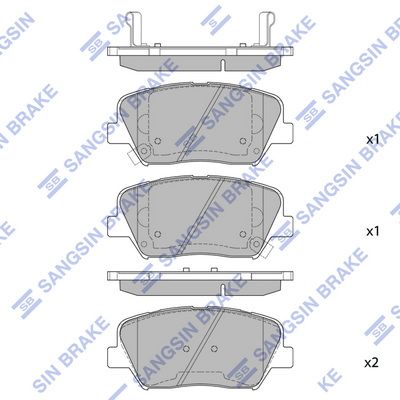 SP1545 Hi-Q Комплект тормозных колодок, дисковый тормоз