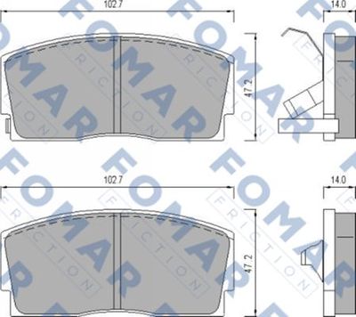 FO447281 FOMAR Friction Комплект тормозных колодок, дисковый тормоз